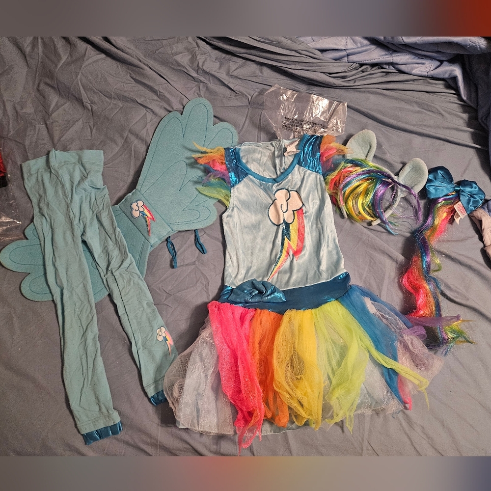 My Little Pony Rainbow Dash Costume - Blue and Multicolor
